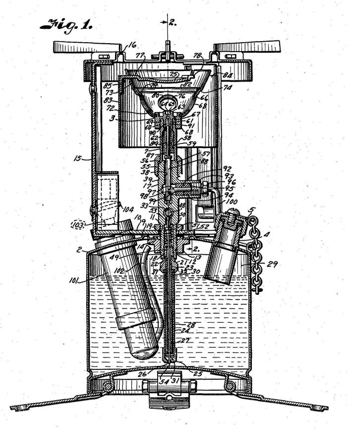 Patent for a Coleman Model Stove